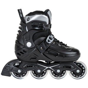 Patines En Línea Powerslide Khaan Junior NXT adj. Niños Negras Plateadas | YDR041763
