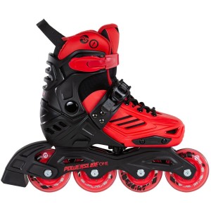 Patines En Línea Powerslide Khaan Junior LTD adj. Niños Negras Rojas | XZC349218