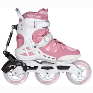 Patines En Línea Powerslide Phuzion Argon Syncro 110 Mujer Blancas Rosas | UFT972835