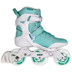 Patines En Línea Powerslide Radon 3x90 Lady Mujer Blancas Turquesa | VRA674351